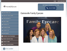 Tablet Screenshot of gainesvillefamilyeyecare.com